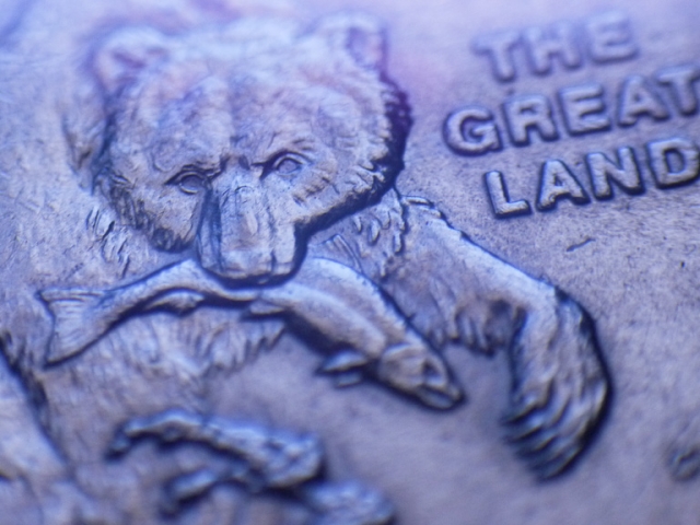 macro alaska quarter inverted 20mm lens