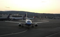 SFO plane sunset 