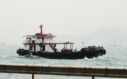 tugboat hong kong overcast