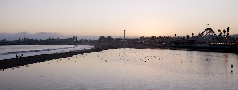 sunset santa cruz boardwalk
