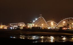 santa cruz boardwalk night time