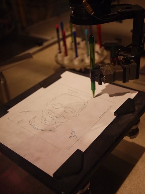 march 2011 robot portrait pen san jose tech museum