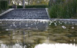 march 2011 water fountain bubbles surface trickle