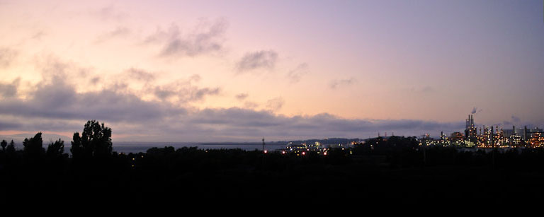 hercules refinery city scape