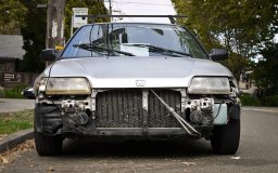 honda crx front end bumper missing