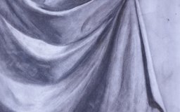 charcoal drawing drapery