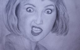 charcoal drawing portrait photo